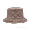 chapeau de seau brun 100% polyester